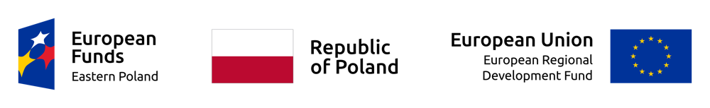European Funds Eastern Poland, Republic of Poland and European Union ERDF logos
